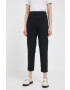 Sisley pantaloni femei culoarea bej mulata high waist - Pled.ro