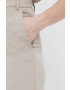 Sisley pantaloni femei culoarea bej drept high waist - Pled.ro