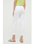 Sisley pantaloni femei culoarea turcoaz drept high waist - Pled.ro