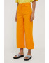 Sisley pantaloni femei culoarea portocaliu lat high waist - Pled.ro