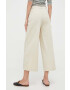 Sisley pantaloni femei culoarea albastru marin mulata high waist - Pled.ro