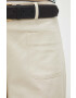 Sisley pantaloni femei culoarea albastru marin mulata high waist - Pled.ro