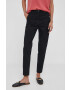 Sisley pantaloni femei culoarea negru mulata high waist - Pled.ro