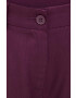 Sisley pantaloni femei culoarea violet lat high waist - Pled.ro