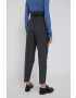 Sisley pantaloni femei culoarea roz drept high waist - Pled.ro