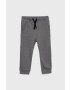 Sisley pantaloni de trening din bumbac pentru copii culoarea gri neted - Pled.ro