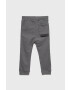 Sisley pantaloni de trening din bumbac pentru copii culoarea gri neted - Pled.ro