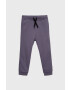 Sisley pantaloni de trening din bumbac pentru copii culoarea violet neted - Pled.ro