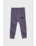 Sisley pantaloni de trening din bumbac pentru copii culoarea violet neted - Pled.ro