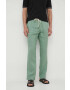 Sisley pantaloni din in culoarea verde - Pled.ro