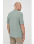 Sisley polo de bumbac culoarea verde neted - Pled.ro