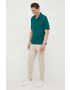 Sisley polo de bumbac culoarea verde neted - Pled.ro