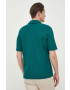 Sisley polo de bumbac culoarea verde neted - Pled.ro