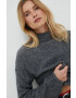 Sisley pulover femei culoarea gri cu turtleneck - Pled.ro