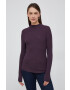 Sisley pulover femei culoarea violet light cu turtleneck - Pled.ro