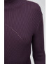 Sisley pulover femei culoarea violet light cu turtleneck - Pled.ro