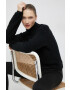 Sisley pulover din amestec de lana femei culoarea negru cu turtleneck - Pled.ro