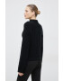 Sisley pulover din amestec de lana femei culoarea negru cu turtleneck - Pled.ro