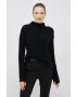 Sisley pulover din amestec de lana femei culoarea negru cu turtleneck - Pled.ro