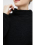 Sisley pulover din amestec de lana femei culoarea negru cu turtleneck - Pled.ro