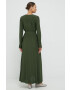 Sisley rochie culoarea verde maxi drept - Pled.ro