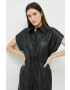 Sisley rochie culoarea gri mini oversize - Pled.ro