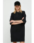 Sisley rochie culoarea negru mini oversize - Pled.ro