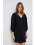 Sisley rochie culoarea negru mini drept - Pled.ro