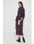 Sisley rochie culoarea violet maxi drept - Pled.ro