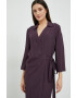 Sisley rochie culoarea violet maxi drept - Pled.ro