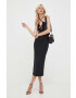 Sisley rochie culoarea negru maxi oversize - Pled.ro