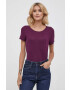 Sisley tricou femei culoarea violet - Pled.ro