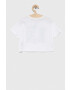 Sisley tricou de bumbac pentru copii culoarea alb - Pled.ro