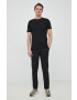 Sisley tricou din bumbac culoarea negru neted - Pled.ro