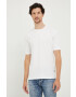 Sisley tricou din bumbac culoarea alb neted - Pled.ro