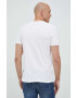 Sisley tricou din bumbac culoarea alb neted - Pled.ro