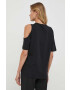 Sisley tricou din bumbac culoarea negru - Pled.ro