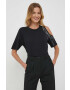 Sisley tricou din bumbac culoarea negru - Pled.ro