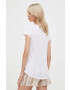 Sisley tricou din bumbac culoarea alb - Pled.ro