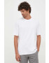 Sisley tricou din bumbac culoarea alb neted - Pled.ro