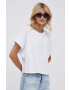 Sisley tricou din bumbac culoarea alb - Pled.ro