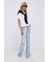 Sisley tricou din bumbac culoarea alb - Pled.ro