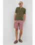 Sisley tricou din bumbac culoarea verde neted - Pled.ro