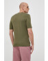 Sisley tricou din bumbac culoarea verde neted - Pled.ro