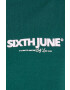 Sixth June bluza femei culoarea verde cu glugă neted - Pled.ro