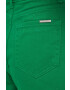 Sixth June pantaloni scurti jeans femei culoarea verde neted high waist - Pled.ro