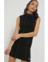 Sixth June rochie culoarea negru mini mulata - Pled.ro