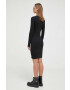 Sixth June rochie culoarea negru mini mulata - Pled.ro