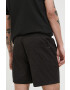 Solid pantaloni scurti barbati culoarea negru - Pled.ro