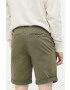 Solid pantaloni scurti barbati culoarea verde - Pled.ro